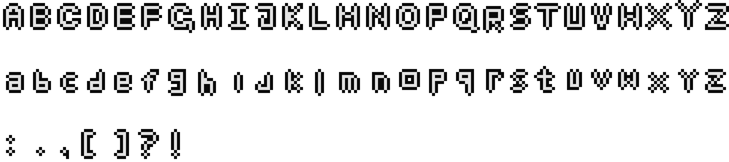[7467cc] letras pixel