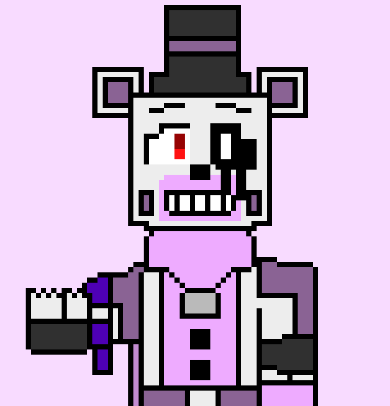 [b9de0d] (heres my take on disbelieve freddy. the purple thing on his arm is bon bons jacket btw.)  - disbelieve freddy (phase 1) 