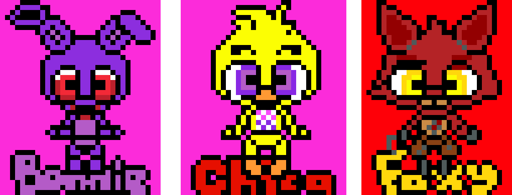 [9664c4] Cute Bonnie, Chica, and Foxy