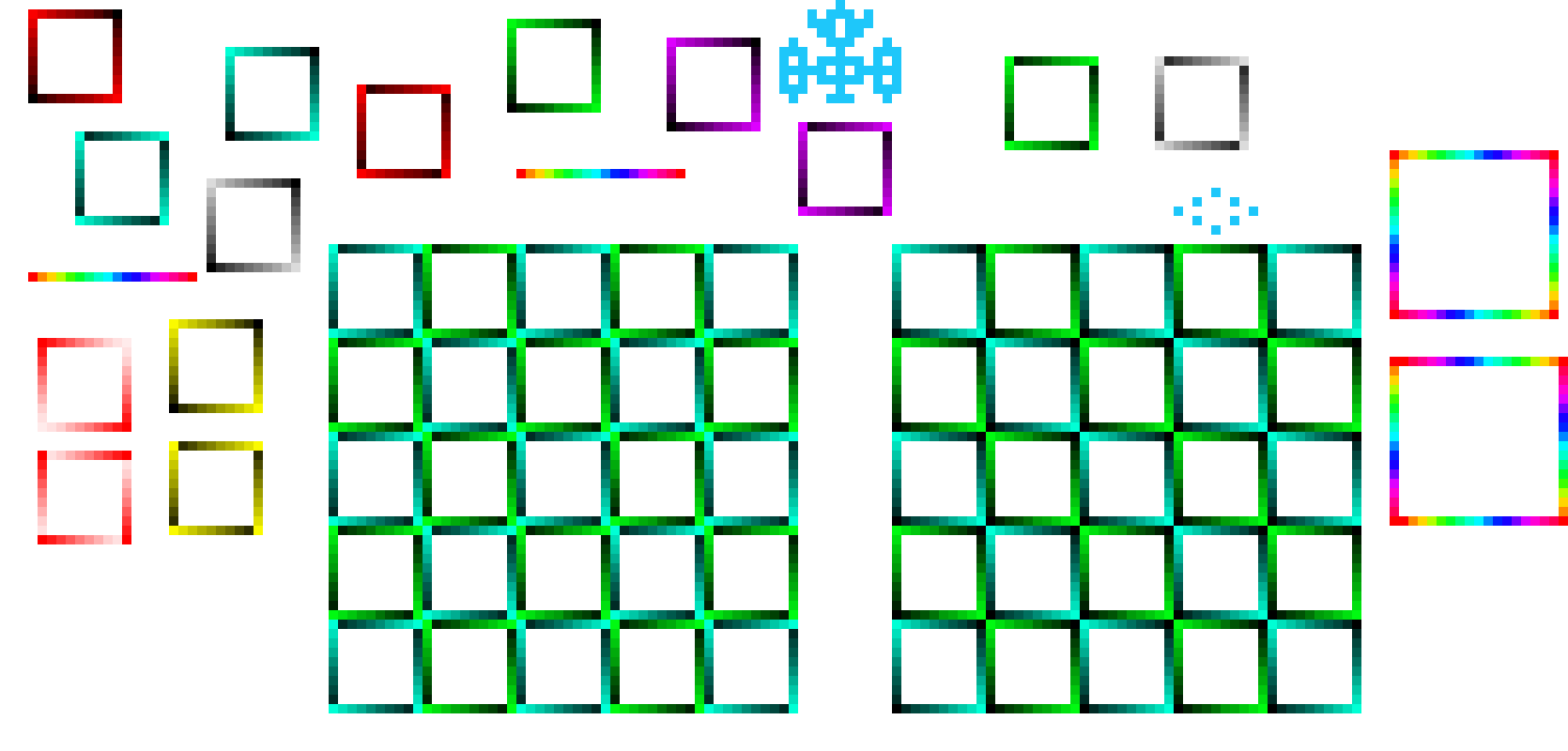 [eafb3a] The sides of these squares are gradients