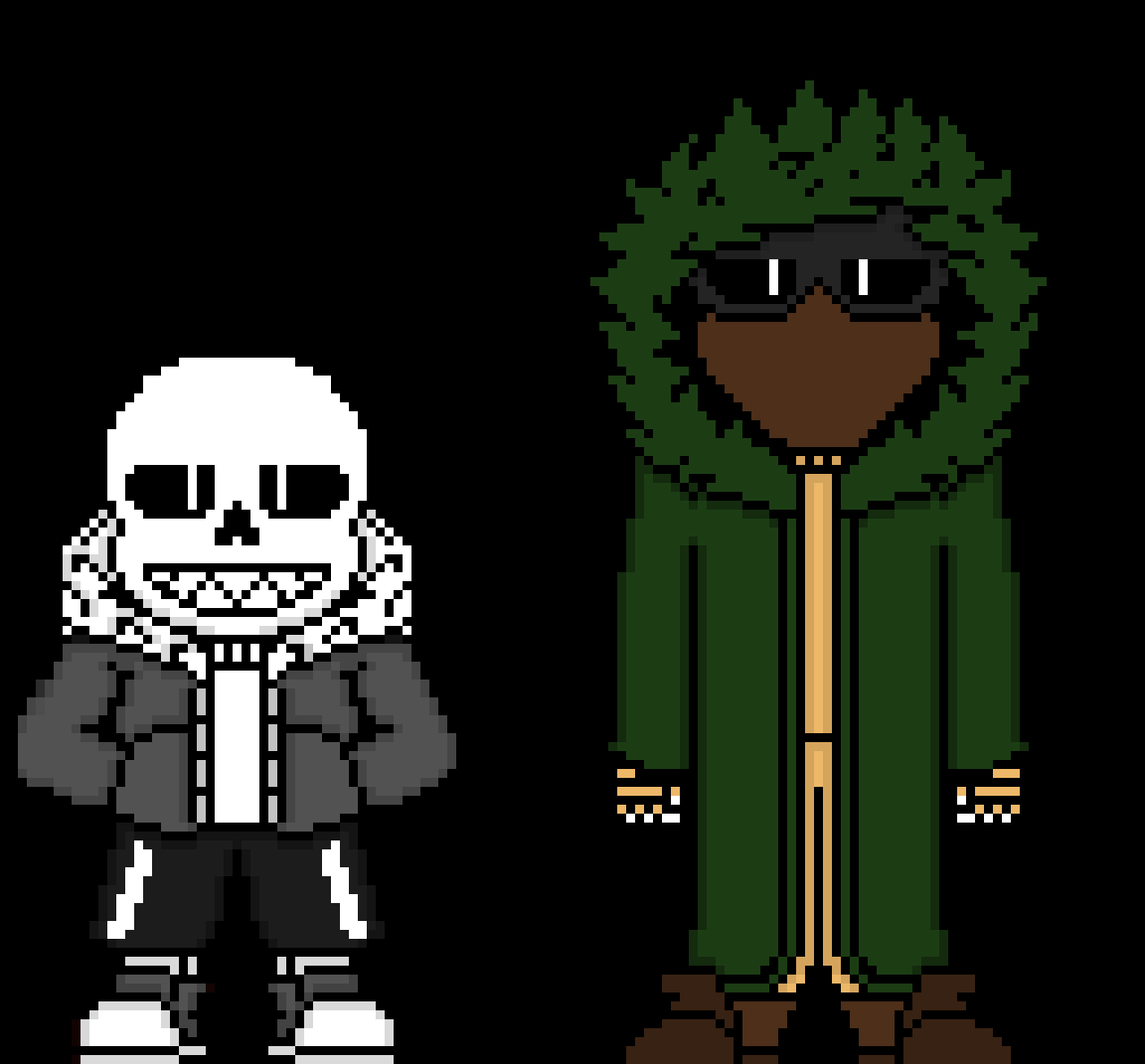 i tried to make him a bit taller than normal sans