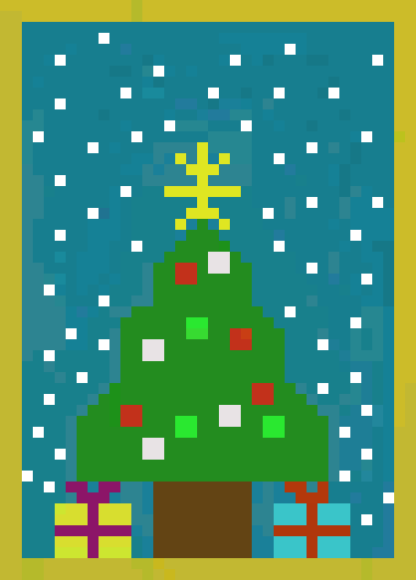 [b5e2fc] A SNOWY CHRISTMAS TREE