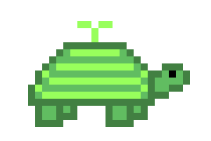 [a7f0da] Turtle with Plant