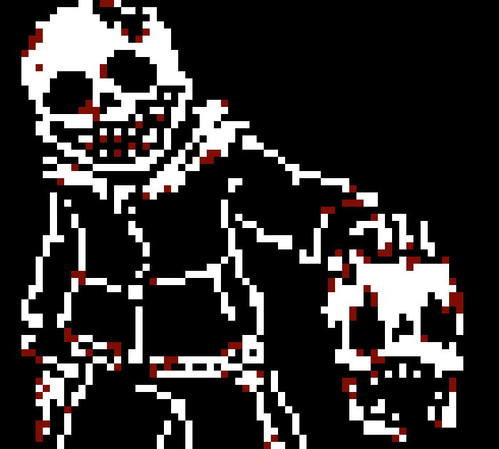 [a82578] *Dodging some and taking about 9 damage from the ones he got hit by... it seems he is trying to protect the papyrus skull..*