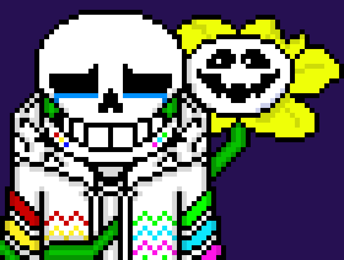 [00fc8a] Flowey: you really are an idiot *makes Multi summon blasters and a hell ton of knives*