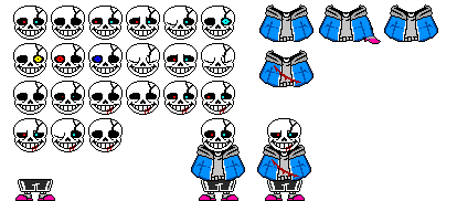 UU! Sans Battle Sprite Sheet WIP