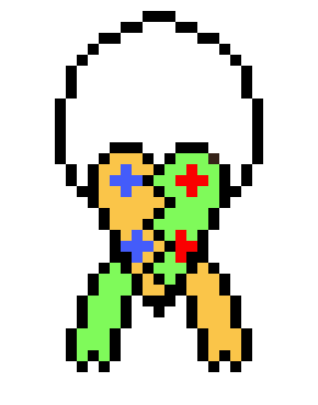 [9664c4] Pixel Heros! Duality Heart Locket
