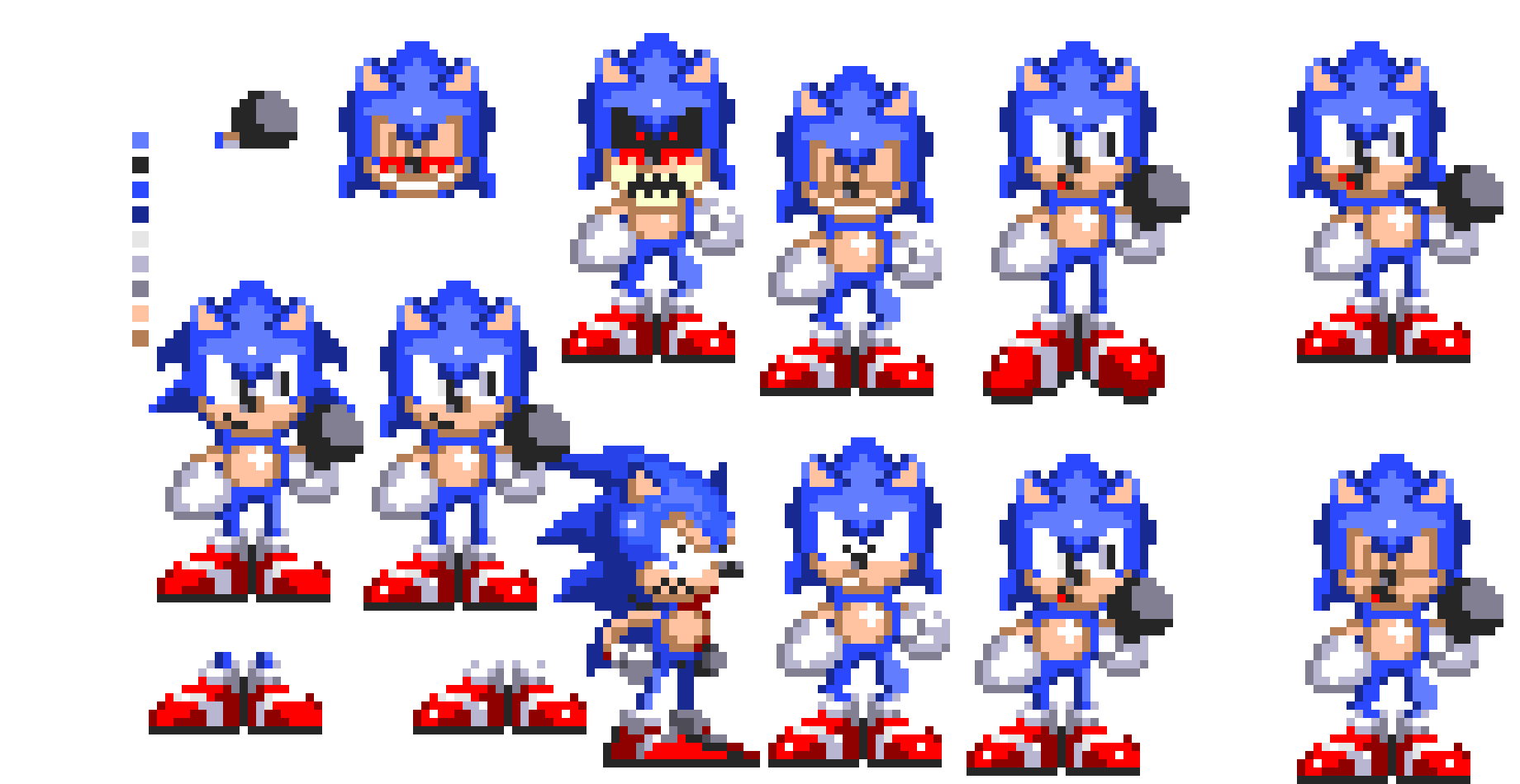 fnf vs sonic sprites plus phase 3 transformation