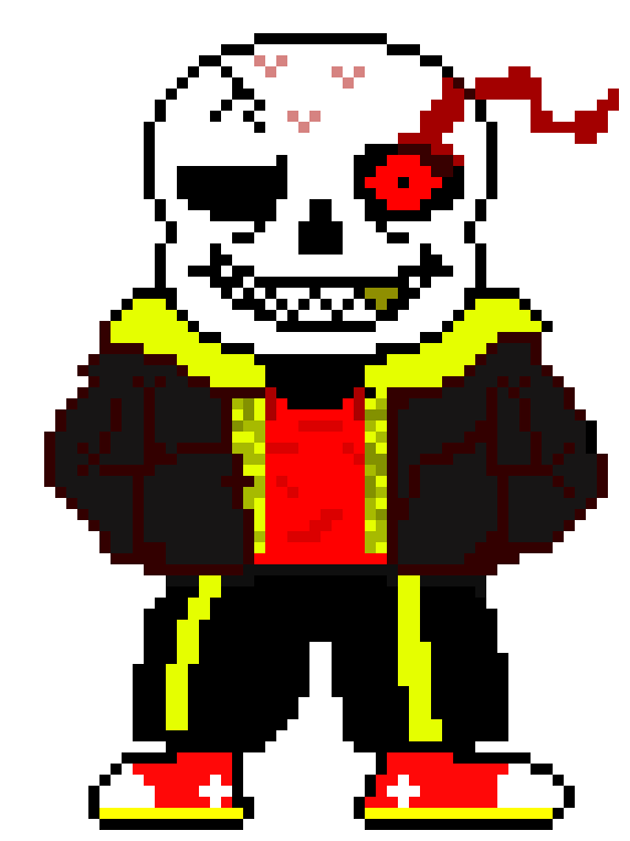 Fell!Sans Colored Sprite by Supercrafterpl
