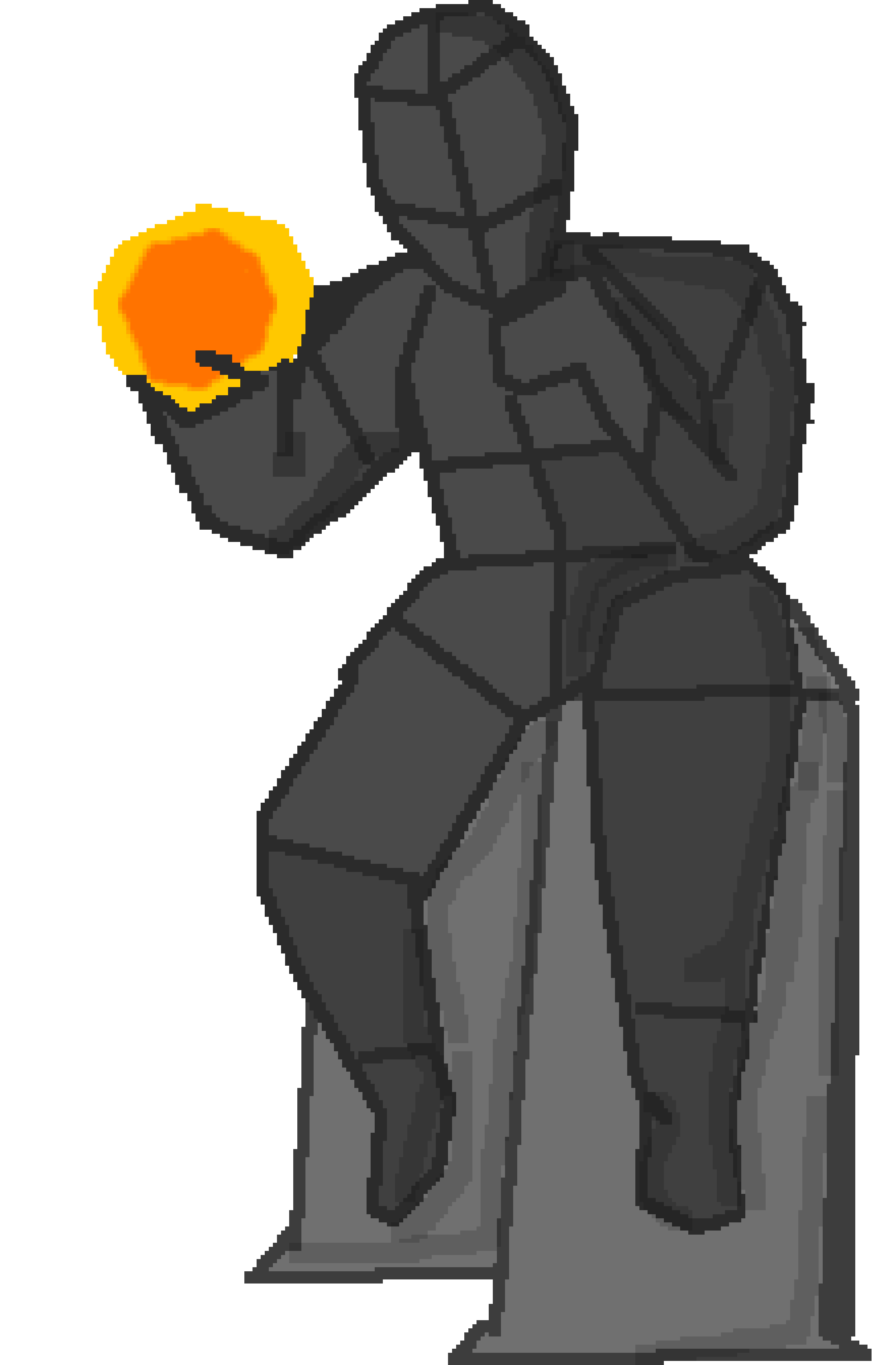 [545bef] [ * You hear cracks, as the statue becomes animate and rips off of it's pedestal. ]