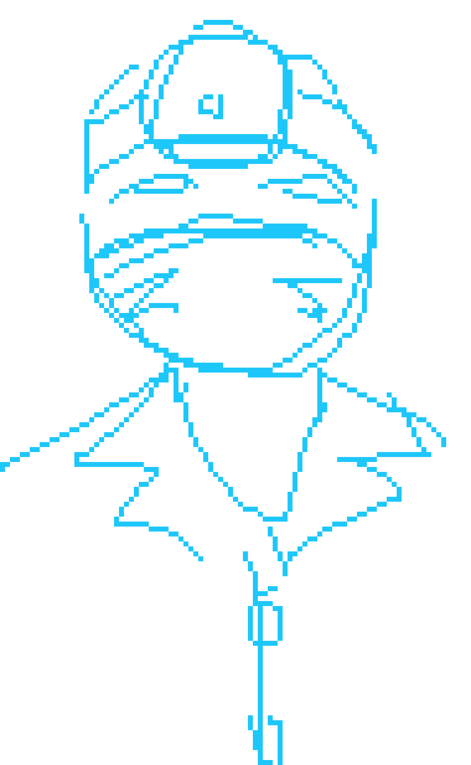 [0f37a0] Make a line of brown through the upper white streak on his nose so that the right part of the streak becomes a line and the part remains blobby