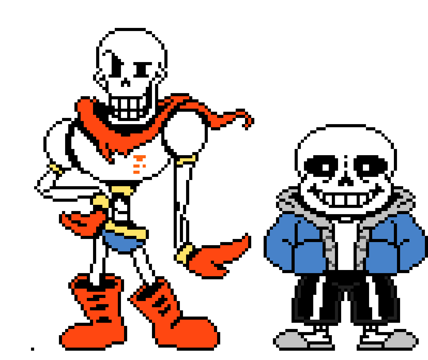 [b9dd3b] Undertale Sans and Papyrus Battle Sprite.