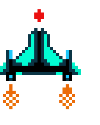 [fd0e10] Pixel Spaceship