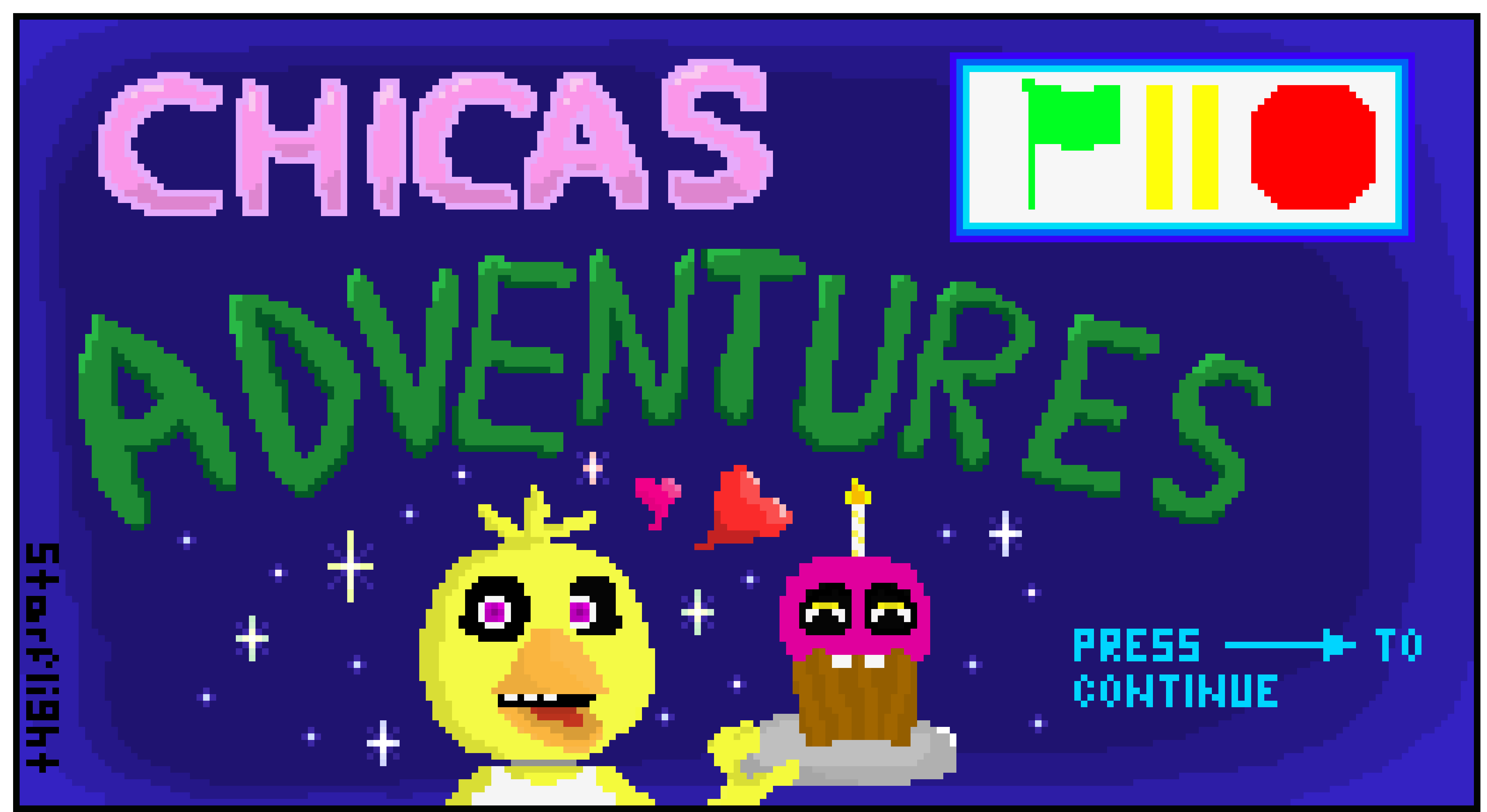 [66a8a1] Title Screen for Chicas Adventures