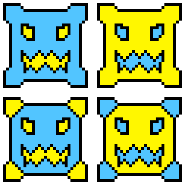 [b77bcb] Geometry Dash Cube 29 P & S Colors Version A & B