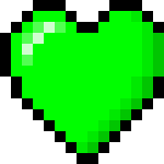 [6ac771] minecraft green hearts j4guar 16x