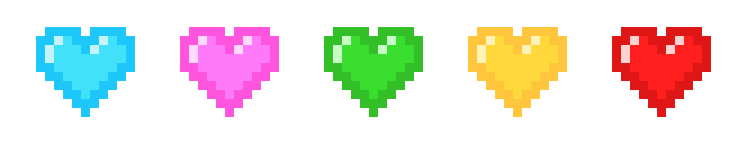 [390a99] Heart icons