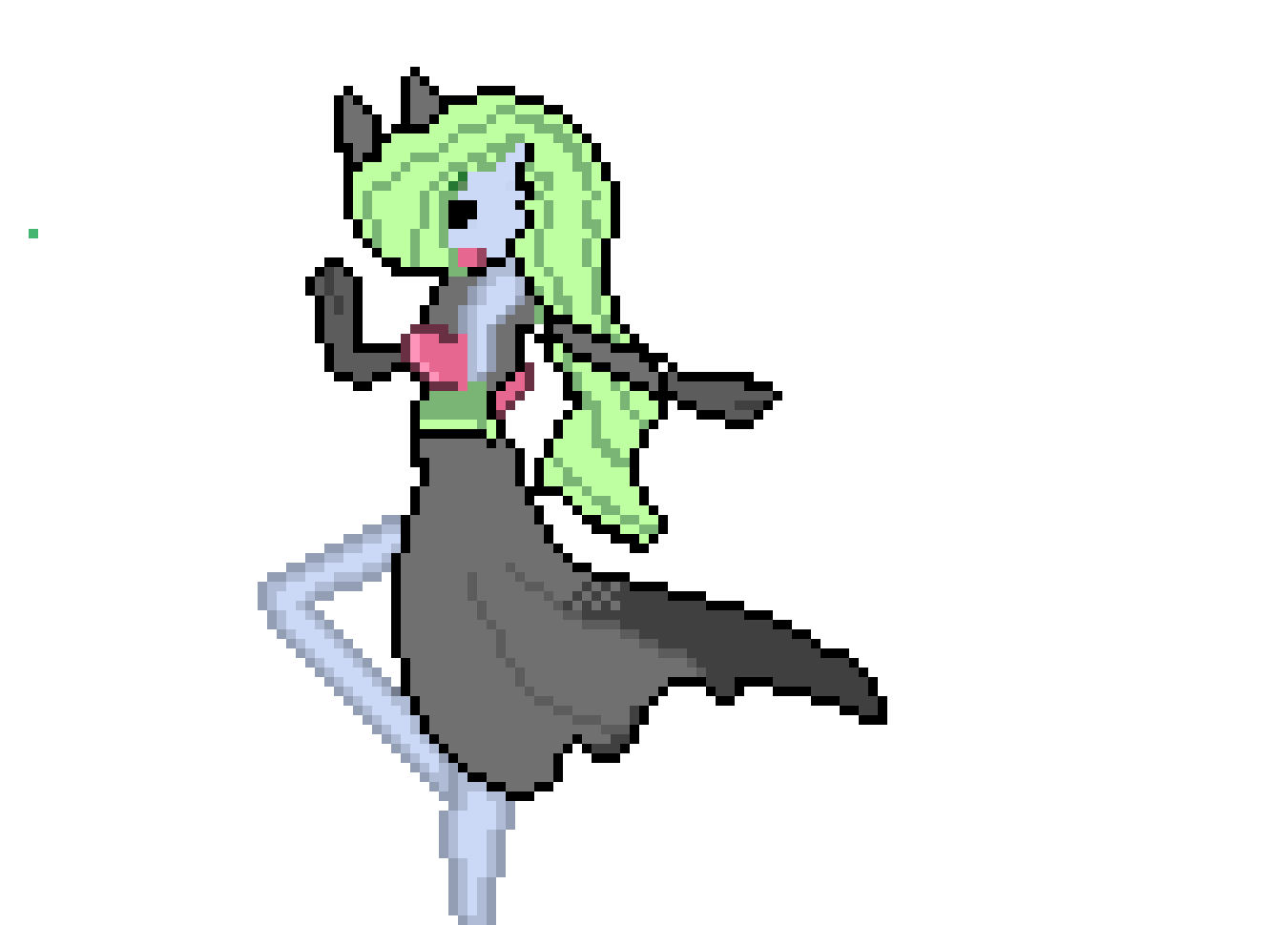 [9664c4] Gardivoir Hybrid pixel art