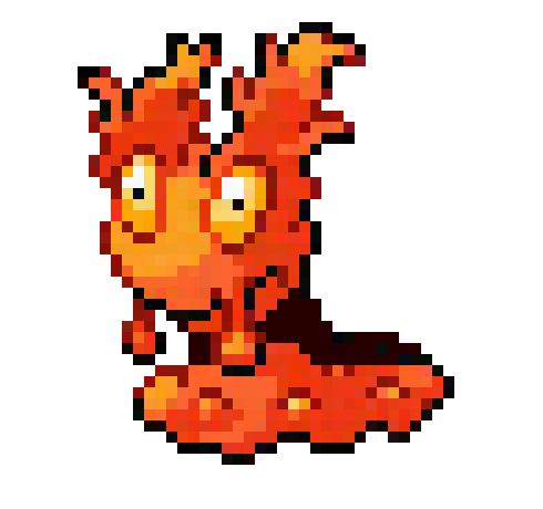 [09ac5a] Slugma Pixel Art