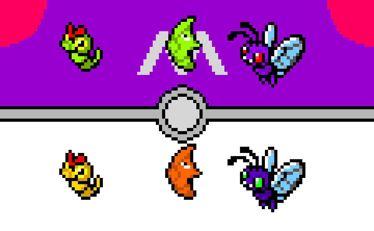 [9664c4] Caterpie And Shiny Caterpie Families