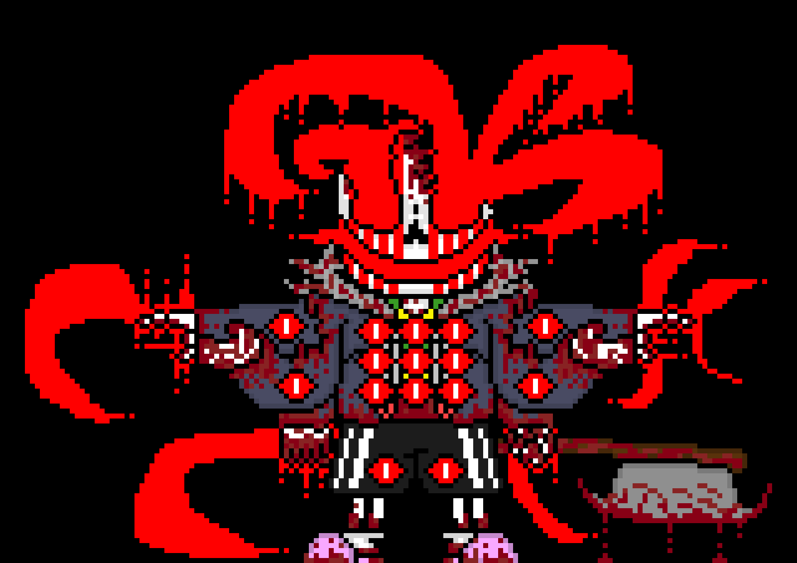 [e8cb42] Terror: DIE YOU FREAK *throws the thing all over the place*