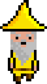 [bb0007] Pixel Wizard Gold Walking AniF2