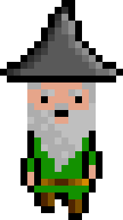 [bb0007] Pixel Wizard Green Walking AniF1
