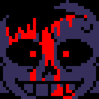 [7ce906] *(Demented sits on the floor, just waiting for something.) -HorrorTale Sans