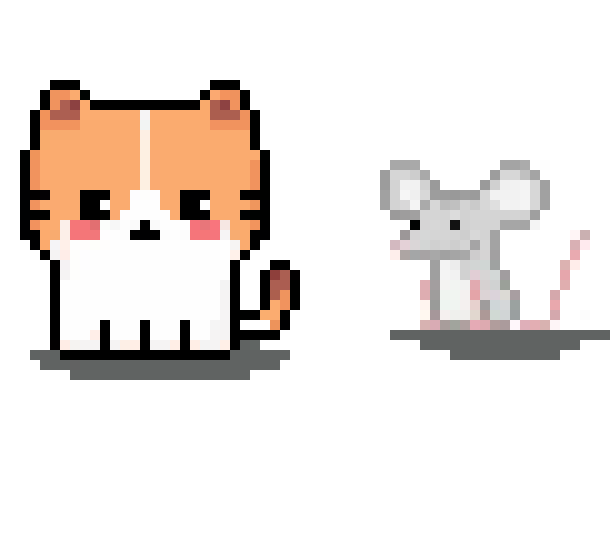 [301980] Cat and Mouse sitting