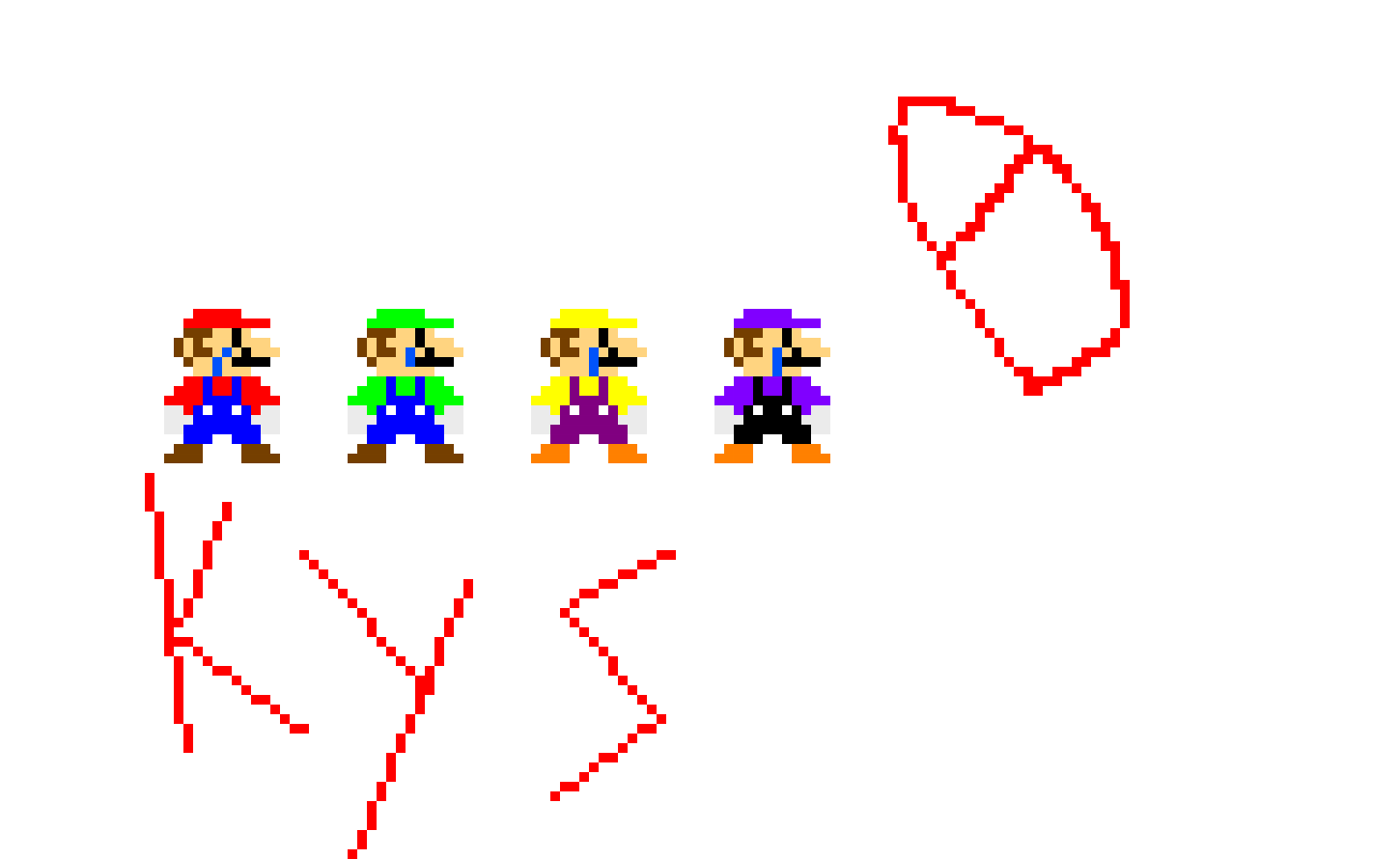 [9664c4] Mario, Luigi, Wario and Waluigi (NEWNEW AND IMPROVED!)
