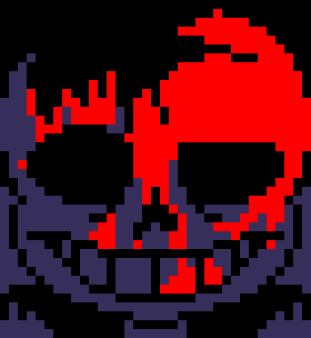 [7ce906] *(Demented like always, approaches twilight.) -HorrorTale Sans