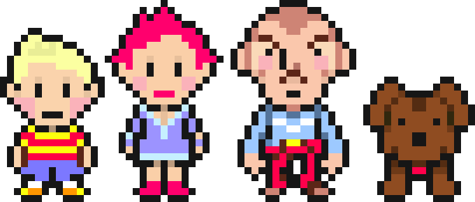 Lucas, Kumatora, Duster and Boney