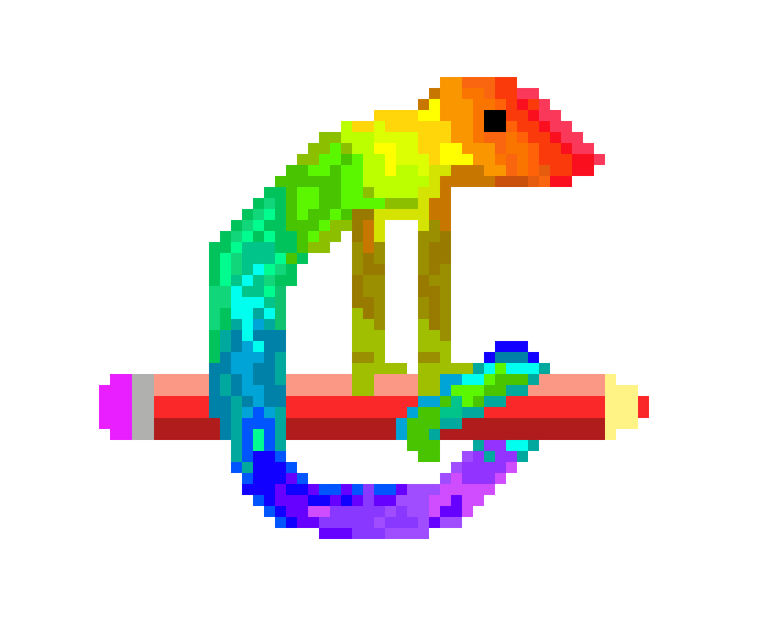 [9664c4] chameleon on pencil