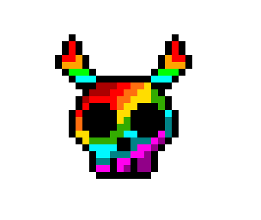[9664c4] rainbow skull