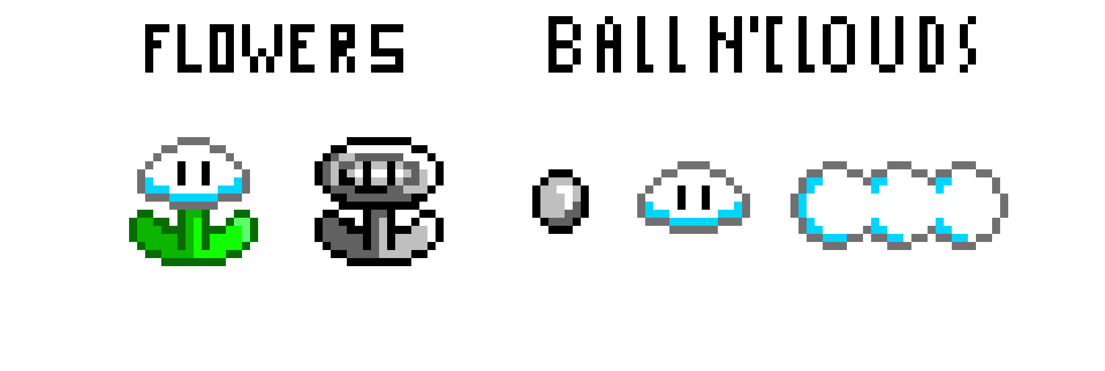 Mario Mania: Flowers, Ball & Clouds