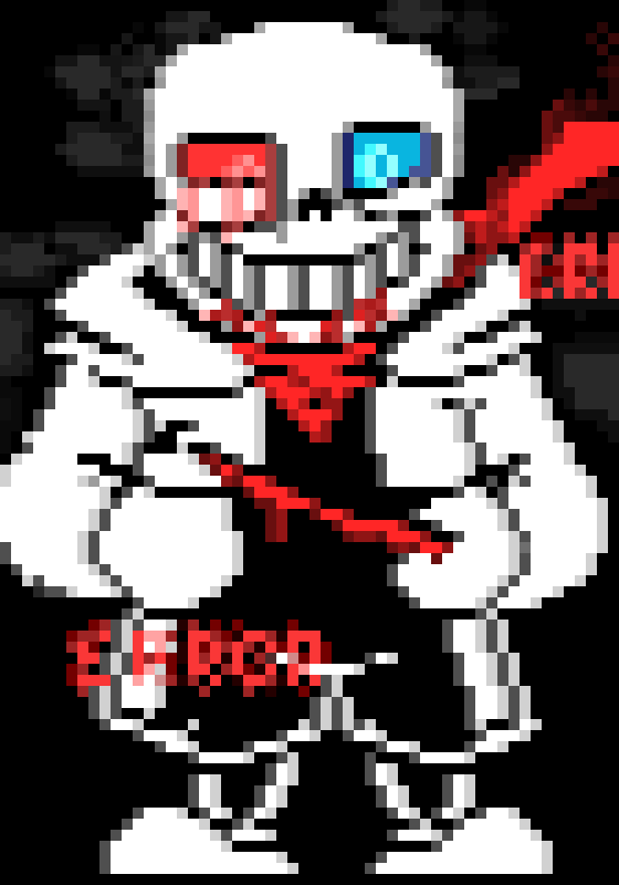 [fb7182] *Glitches and knives go through him* *Starts to laugh hysterically will sending bones at full speed*  :Fatal