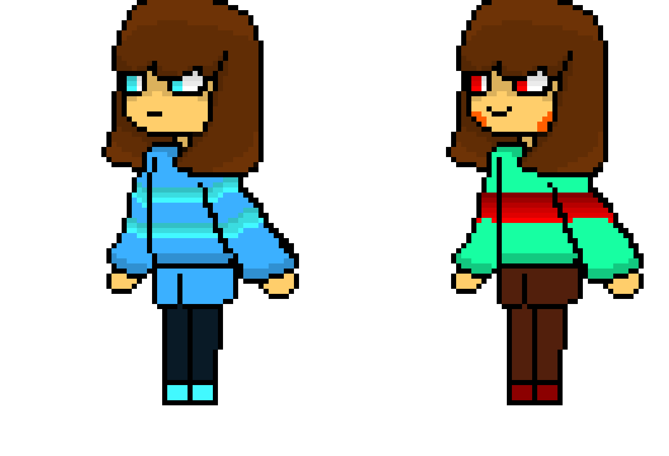 Mystery!Chara And Mystery!Frisk