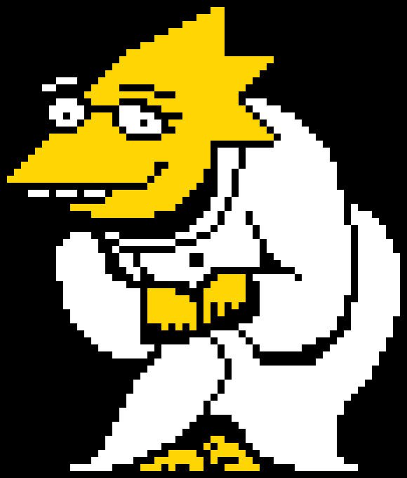 [9664c4] Undertale Alphys Sprite (colored)