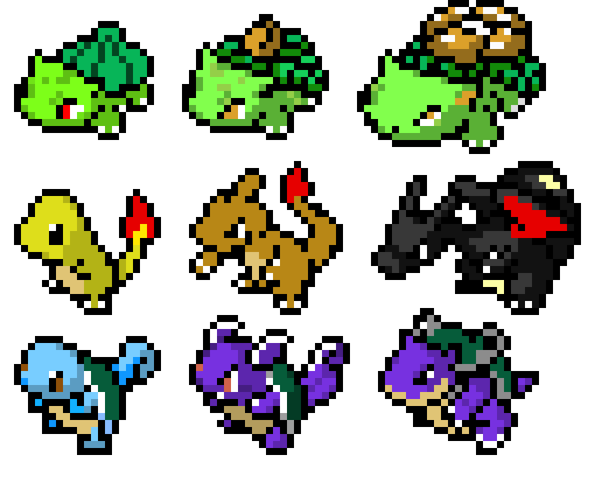 [ccd30f] Shiny Kanto Region Starter Pokemon
