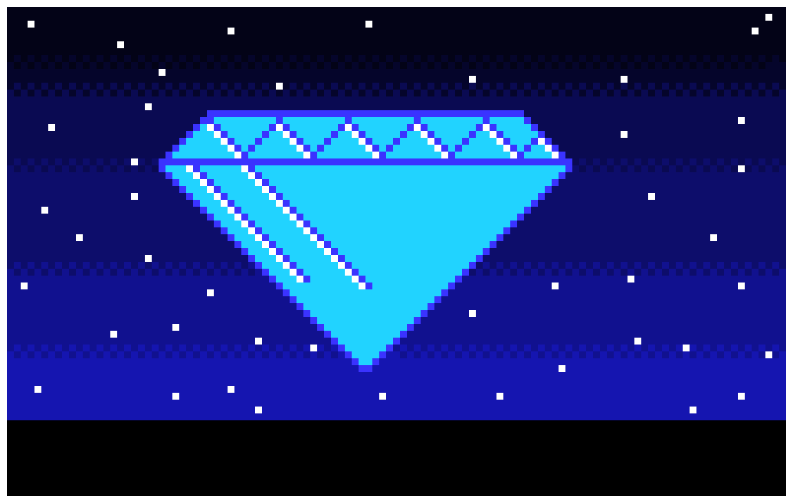 [08fc40] Diamond with space night backround