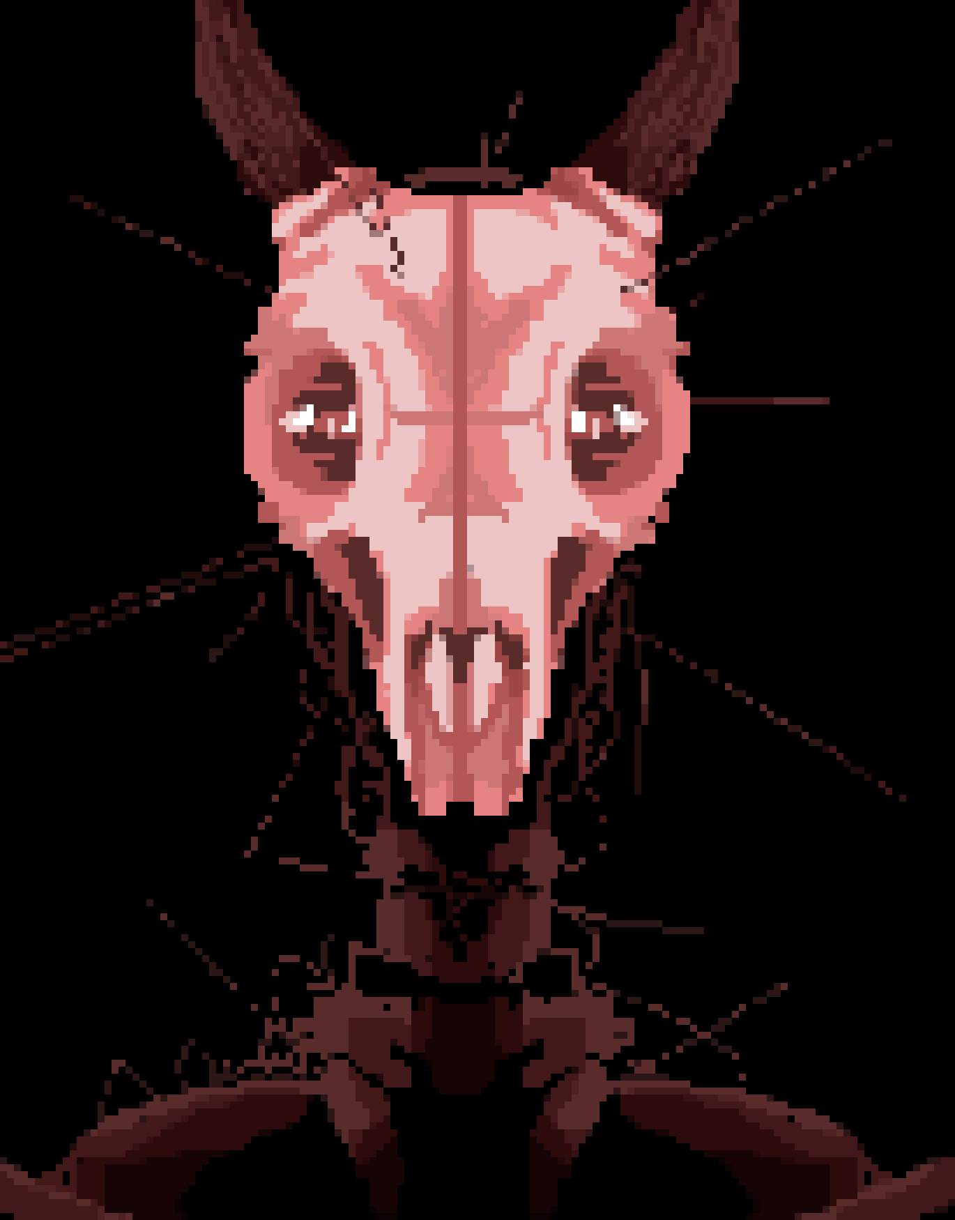 [fda3ea] it's pretty good for analog horror critters too, even if i forgot how deer skulls work