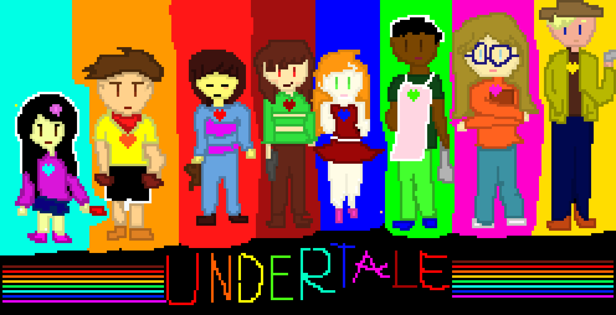 [9664c4] UNDERTALE - Humans (Colored)