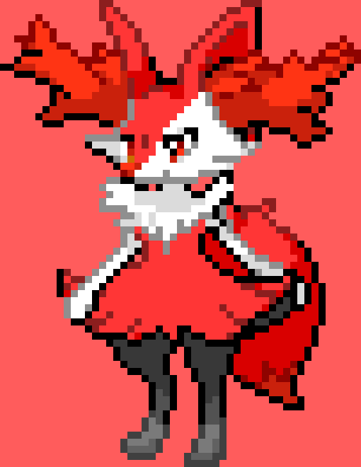 [be2941] Braixen with sword