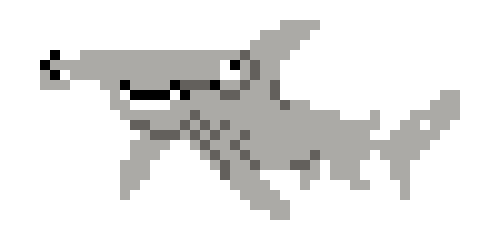 [be124c] HAMMERHEAD SHARK PIXEL ART-BRIK BOOKS