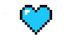 [d8d363] sky blue heart pixel