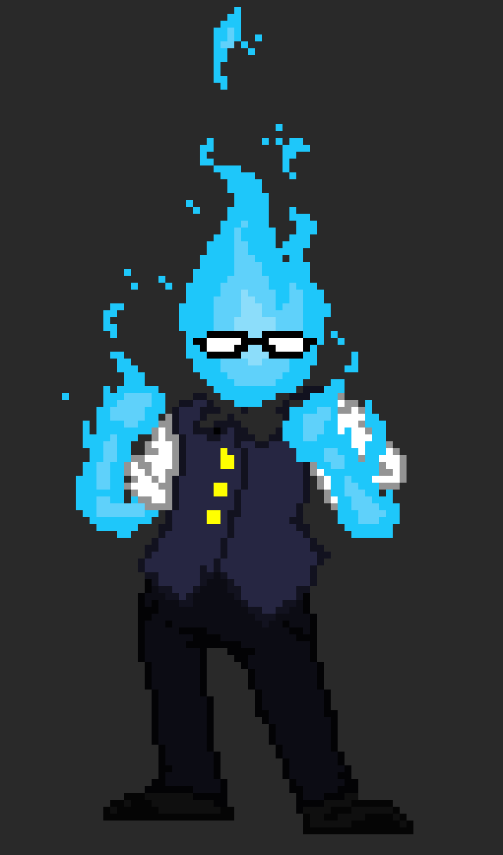 [752b4c] BoarderTale Grillby  | Credit to original sprite maker | Edited by Boarder Reacts