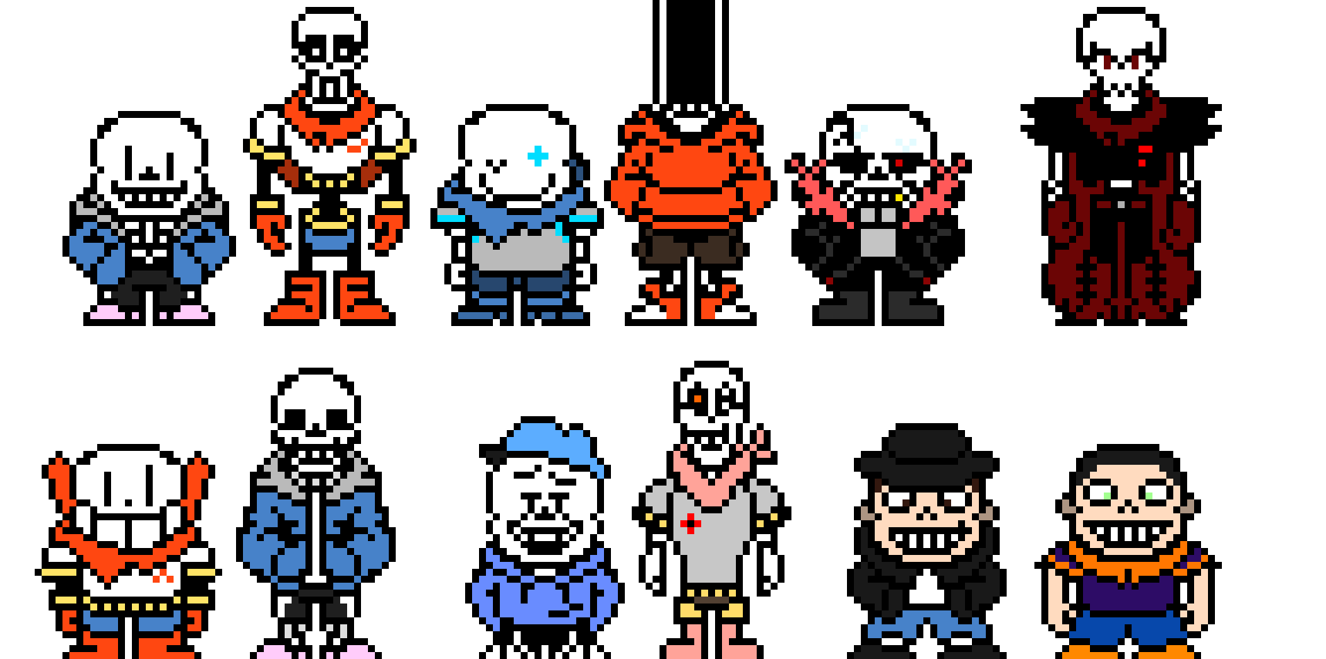 CursedTale, MemeSwap, FellFell, Undertale but something is wrong., Funny SwapSwap, PeterPlay19 and his friend