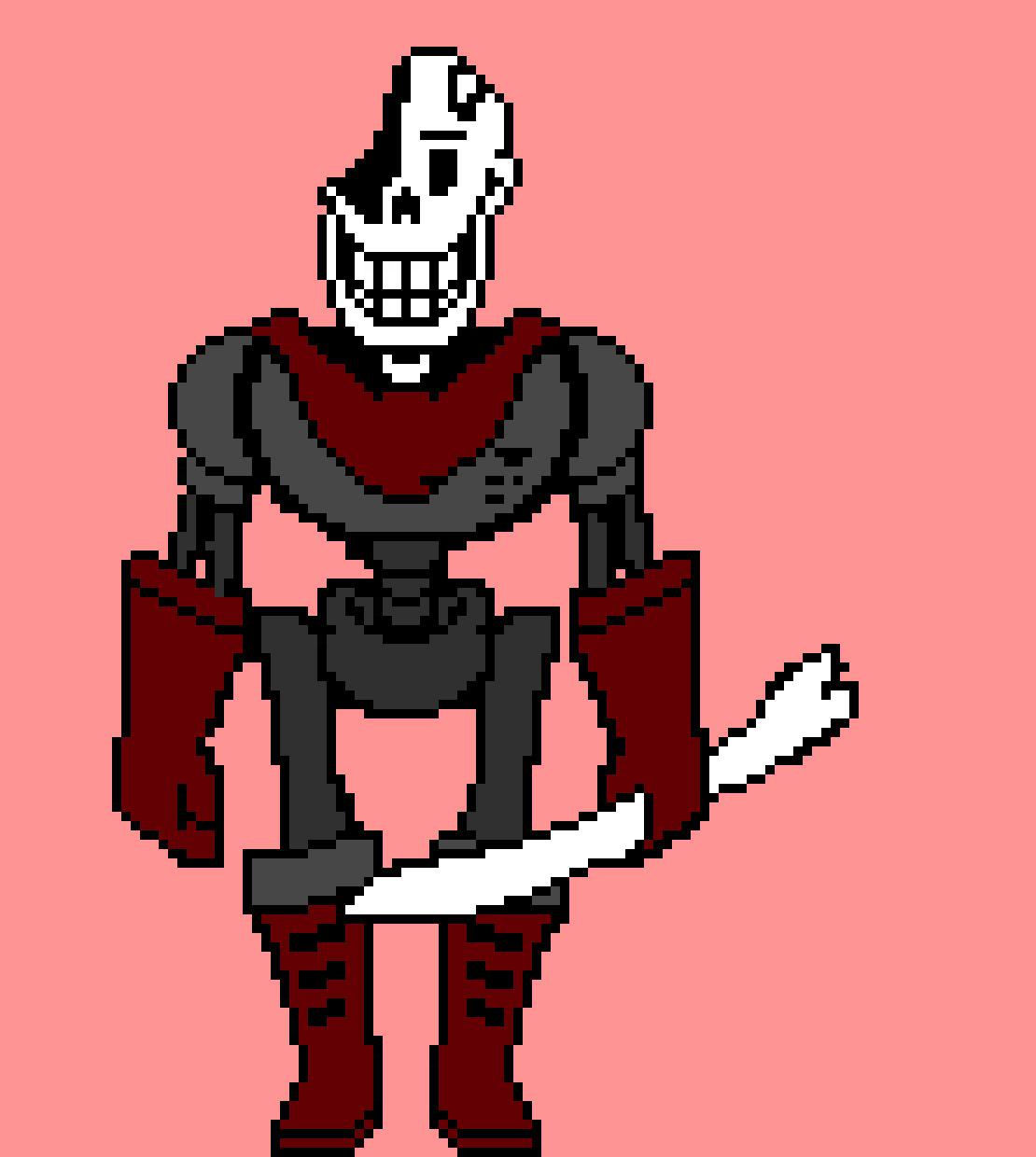 [0cb9ef] wretchednessTale Papyrus  A Person who is flamboyant and egotistical turned into a insane Crazy psychopath fighter and is very selfless Useing a Sharp curvy bone to kill any human Loves war