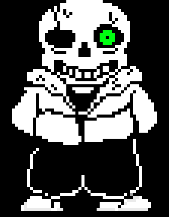 [9664c4] ACERTALE - Sans battle sprite v1 (Green eye V2)
