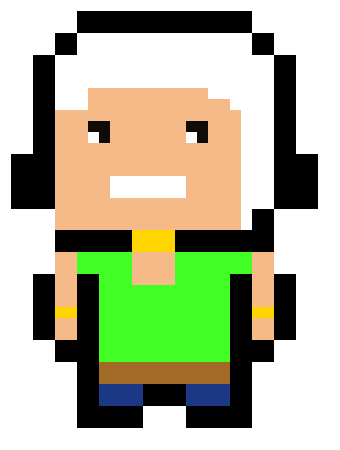[c9bad8] Pixel art character template 1